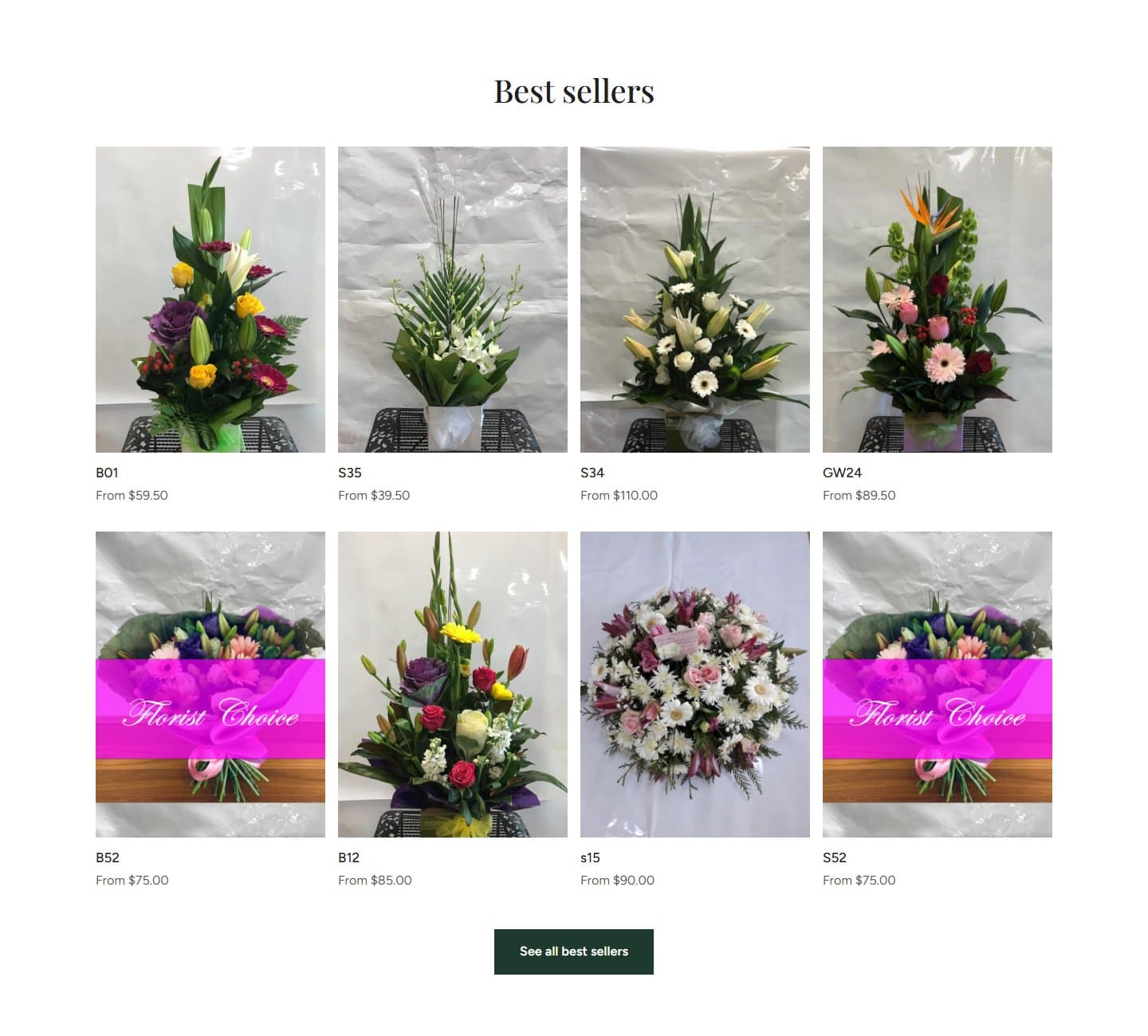 Florist homepage, part 2 of 2