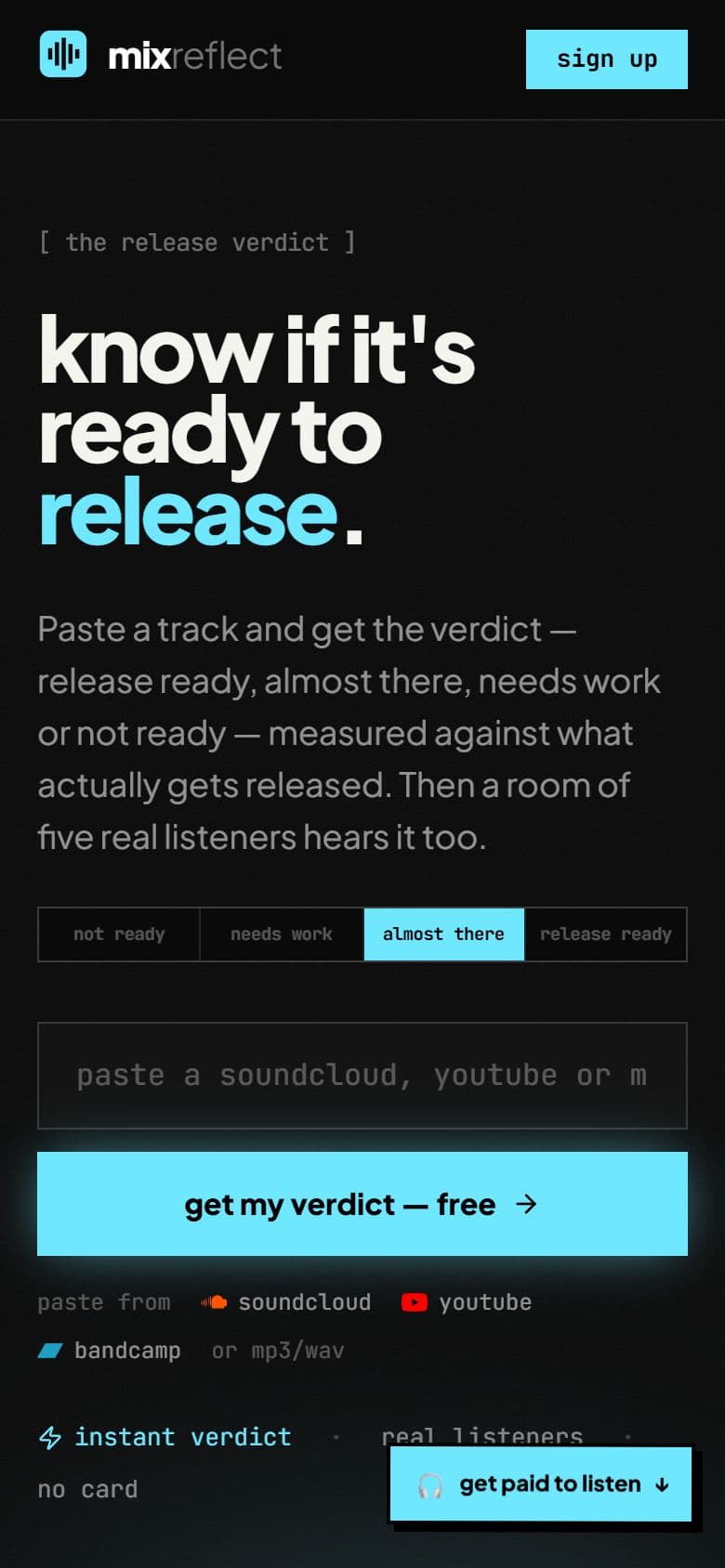 Homepage on a phone